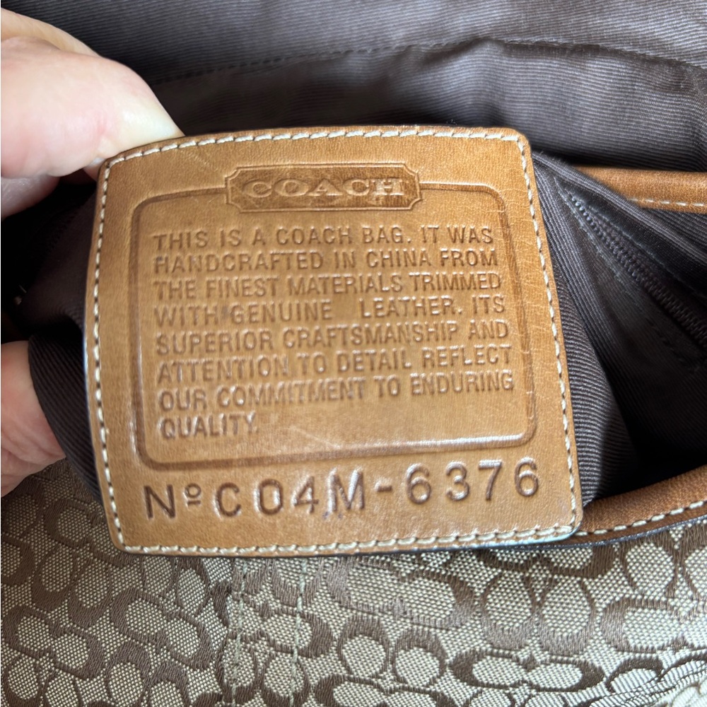 Coach VINTAGE 2004 (6376) SoHo Mini C Signature Brown/Tan Shoulder Bag VGUC - Picture 6 of 16